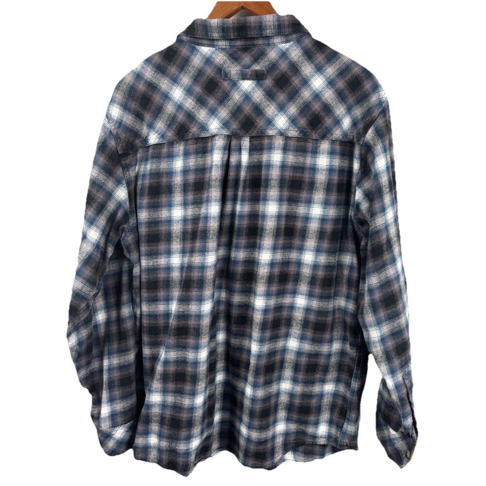 Legendary Whitetails Men's Long Sleeve Blue Plaid Flannel Size XL 100% Cotton - Picture 3 of 8